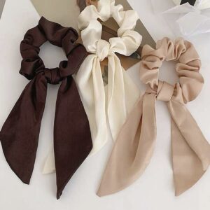 Chouchou en satin ruban lot de 3